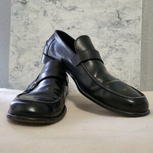 Salvatore Ferragamo Shoes Mens Size 10.5 Leather Loafers Gancini Bit Slip Italy